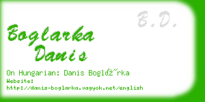 boglarka danis business card